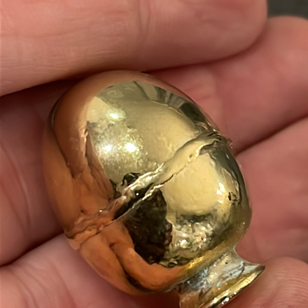 Vintage Brass Bunny & Egg Miniature Figurines - Picture 10 of 15